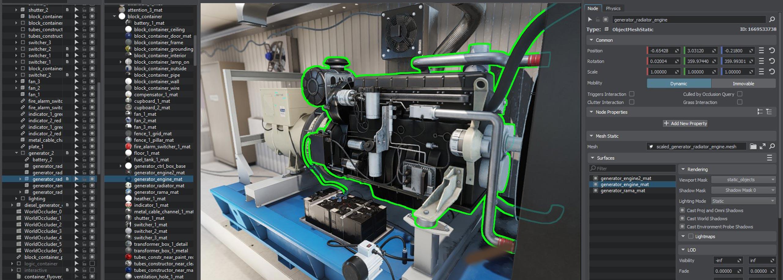 Sim 08 editor real time asset inspection