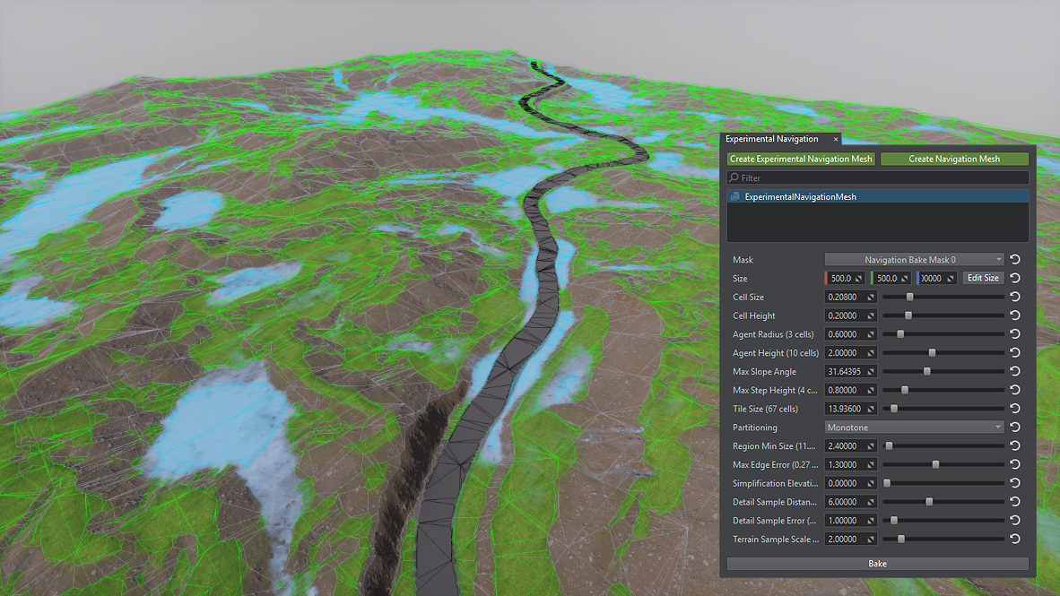 Landscape navigation mesh 2
